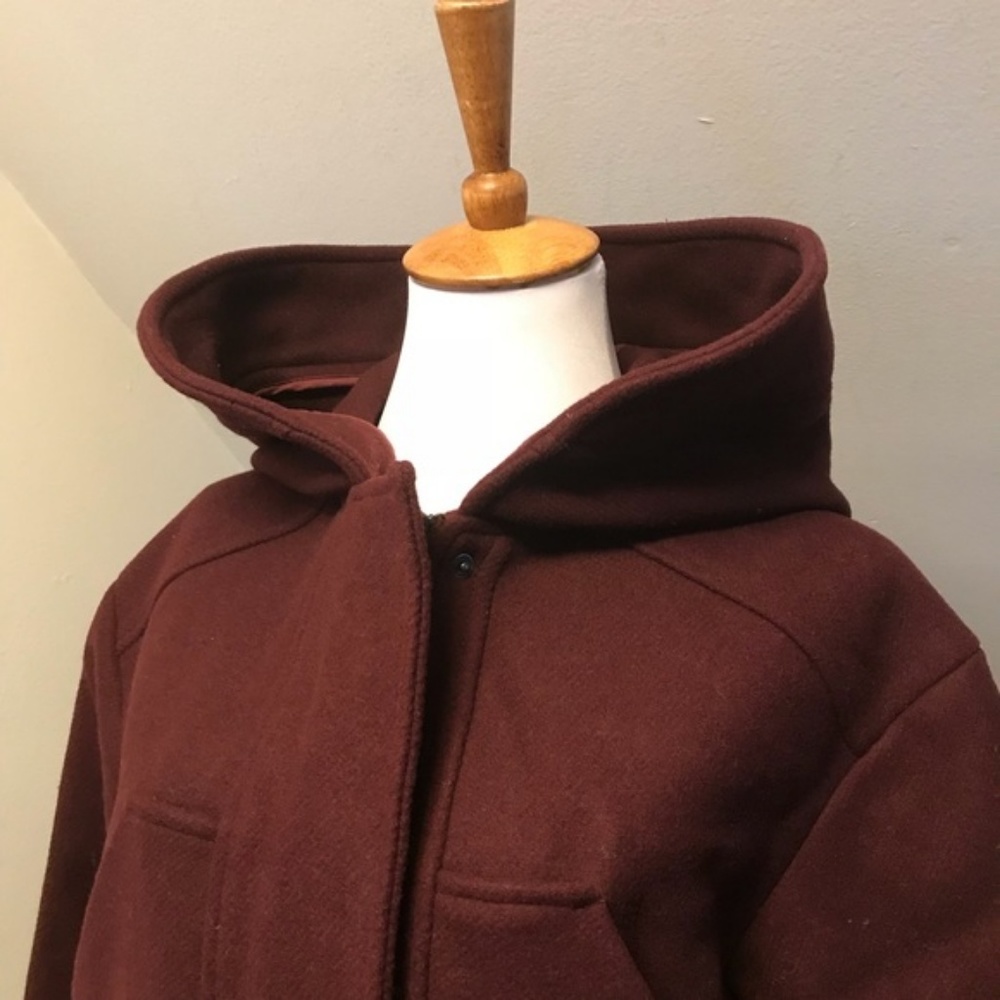 The Kooples Maroon Red Pea Coat 36 - Picture 4 of 7
